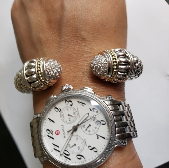 @SOLD@Diamond cuff bracelet - Picture 2 of 9